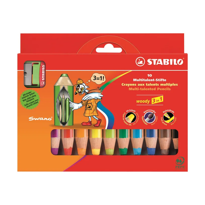 Stabilo Woody Wallet 10 Pieces