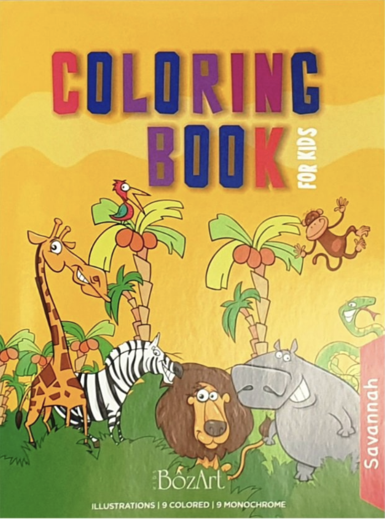 Bozart SAVANNAH Coloring Bk 100g 16p 21x28cm