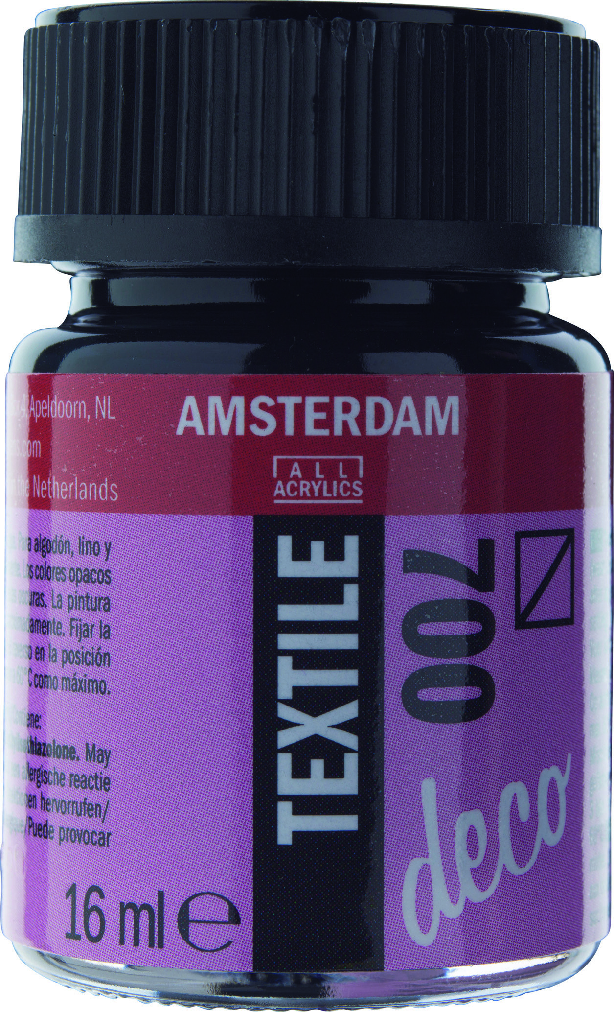 Amsterdam Acrylics Textile Paint Black 16ml