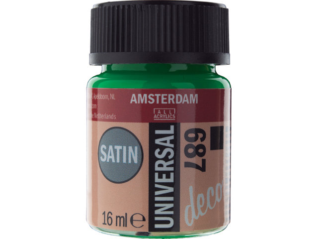 Amsterdam Acrylics Universal Satin Paint Bright Green 16ml