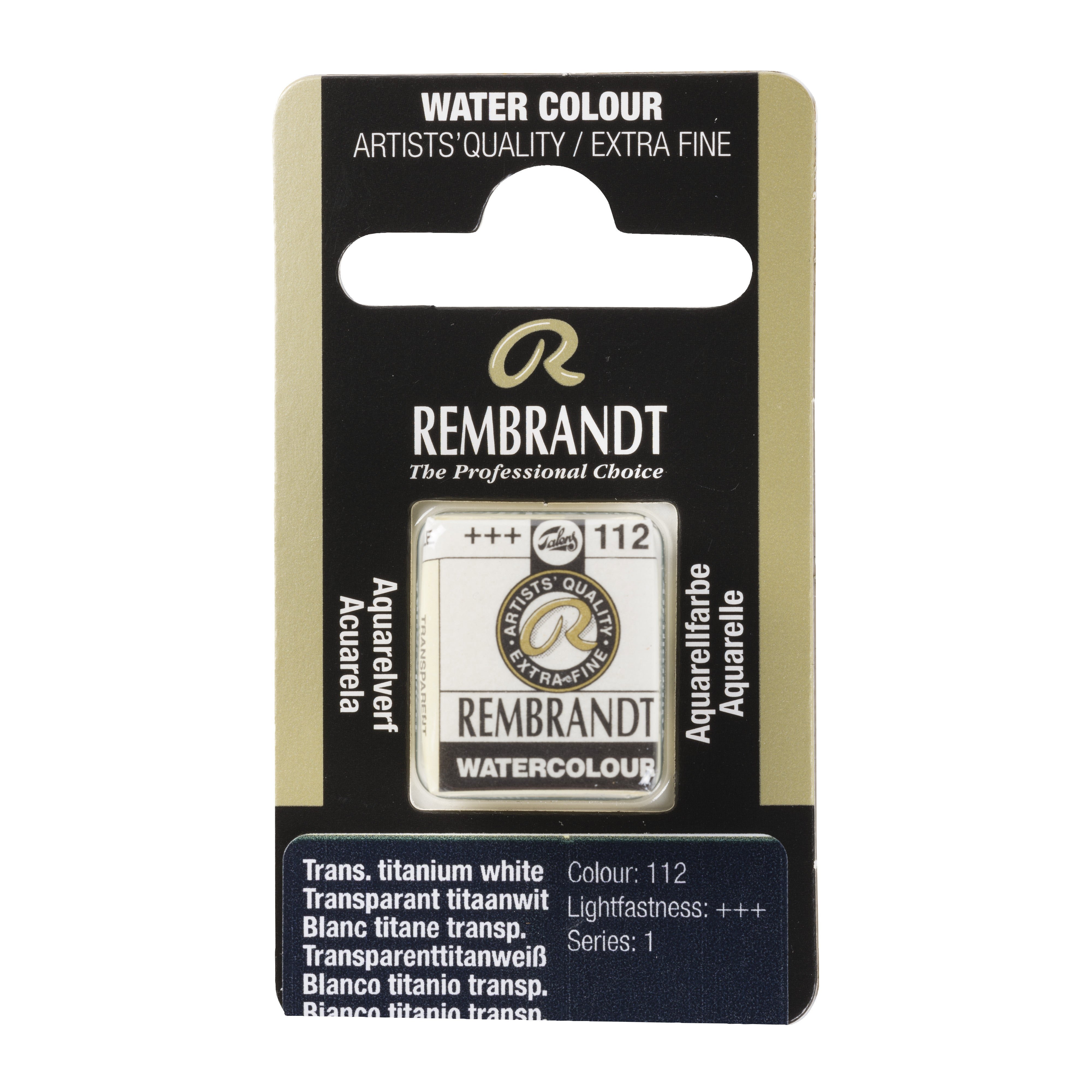 Rembrandt Watercolour Pan Transparent Titanium White 1 piece