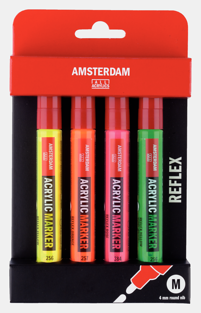 Amsterdam Acrylic Marker Reflex Set 4 Colors Thumbnail