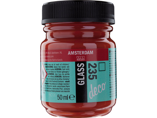 Amsterdam Acrylics Glass Paint Orange 50ml