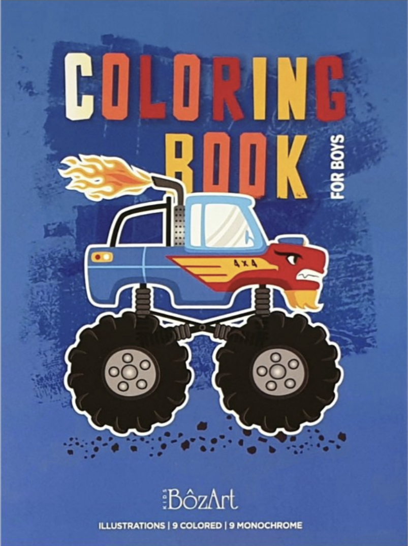 Bozart MonsterTruck Coloring Bk 100g 16p. 21x28cm
