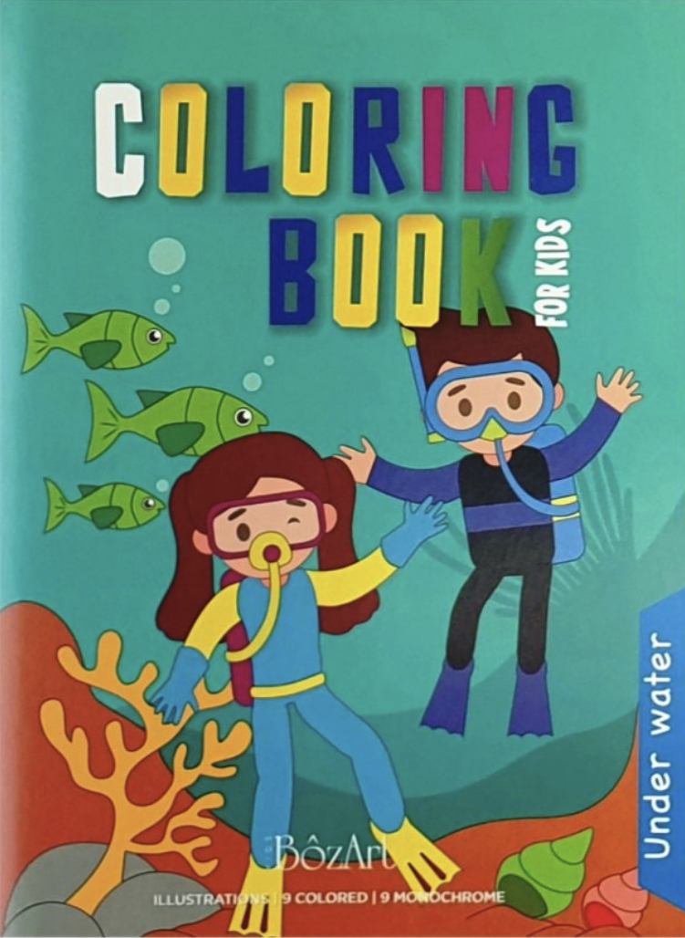 Bozart UNDER WATER Coloring Bk 100g 16p 21x28cm