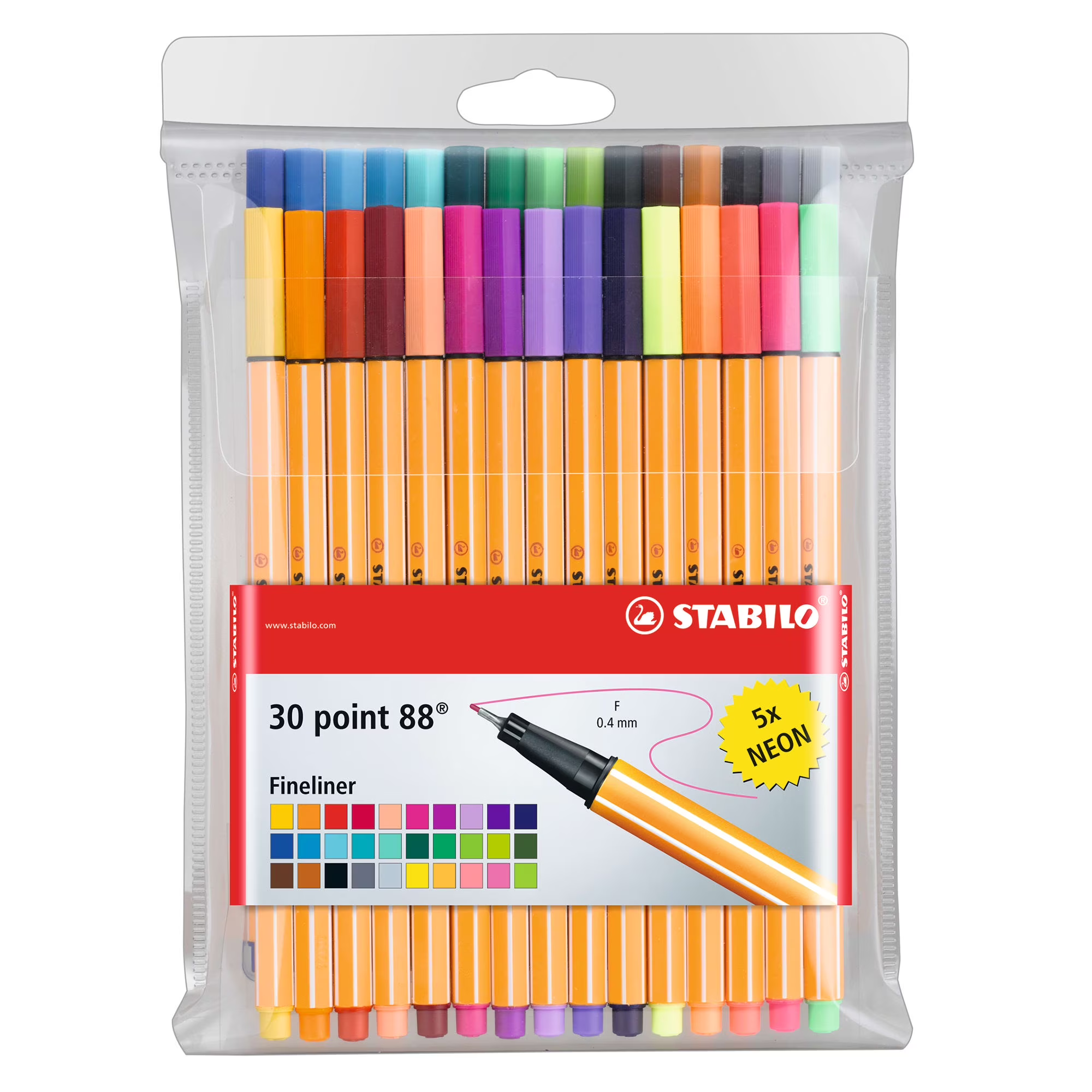 Stabilo point 88 Wallet 25 pens + 5 neon colors