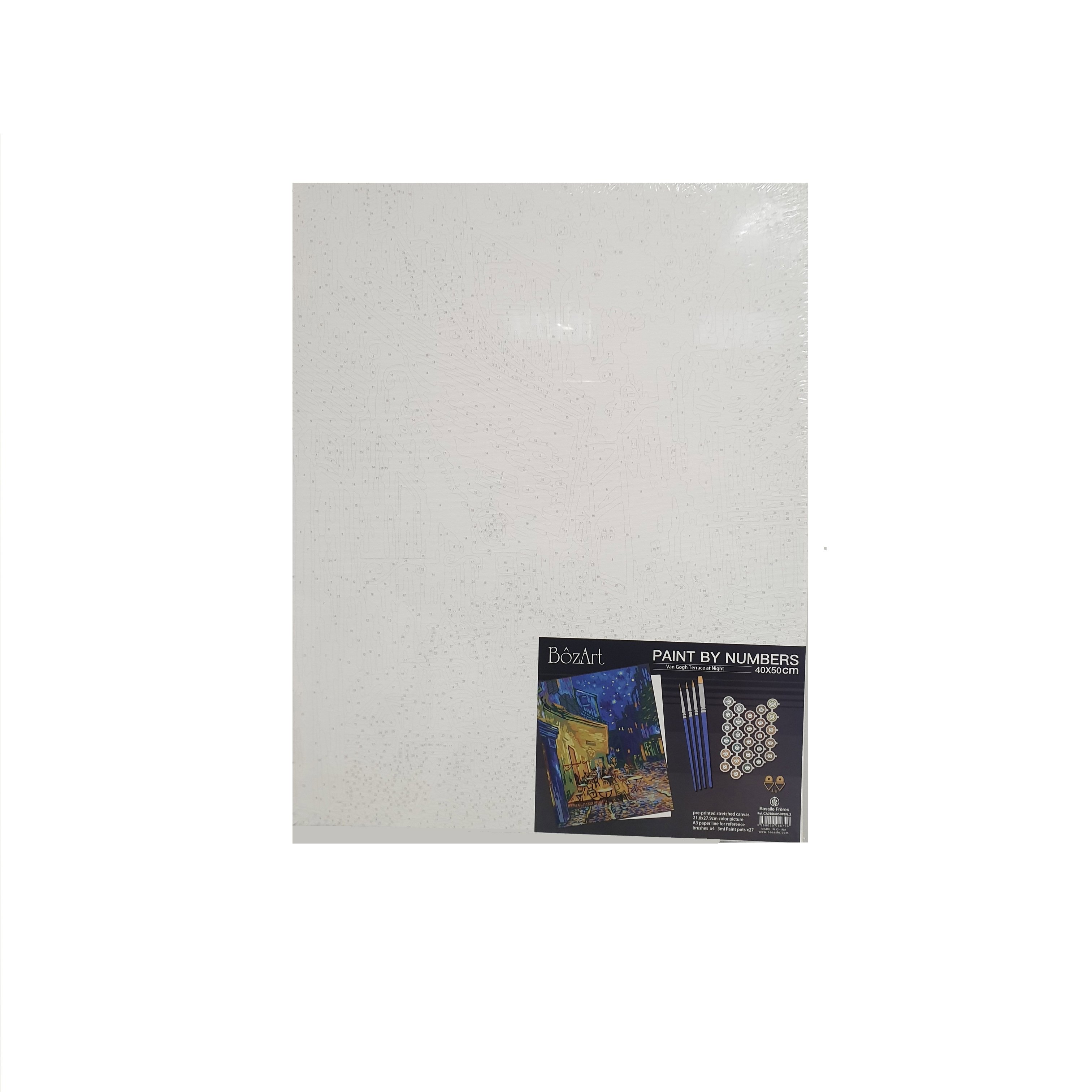 Bozart Canvas 280g Paint by Numbers Cafe 27Col. 40X50cm