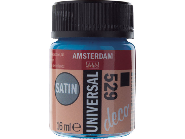 Amsterdam Acrylics Universal Satin Paint Mediterranean Blue 16ml