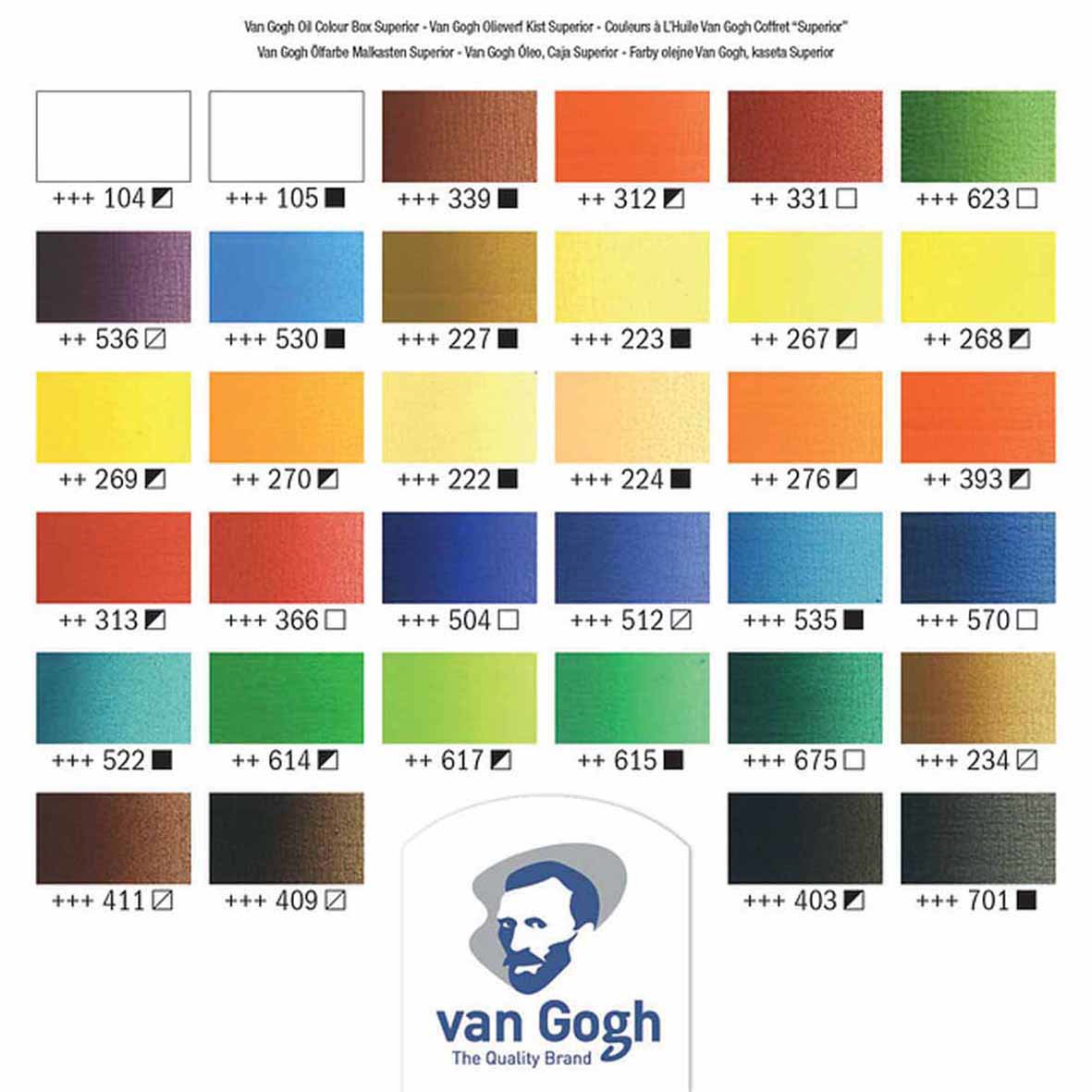 Van Gogh Superior Oil Colour Wooden Box  Set Thumbnail