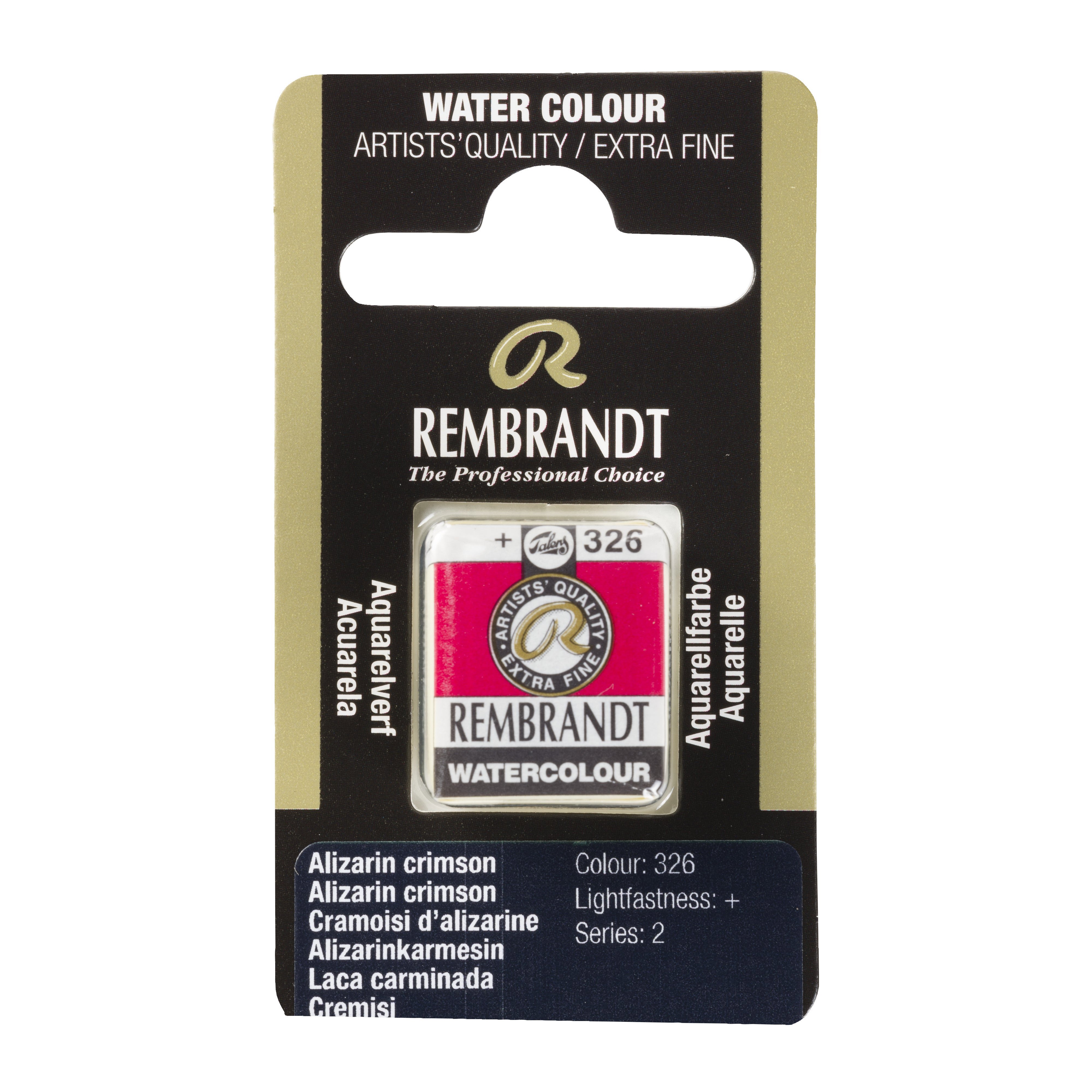 Rembrandt Watercolour Pan Alizarin Crimson 1 piece
