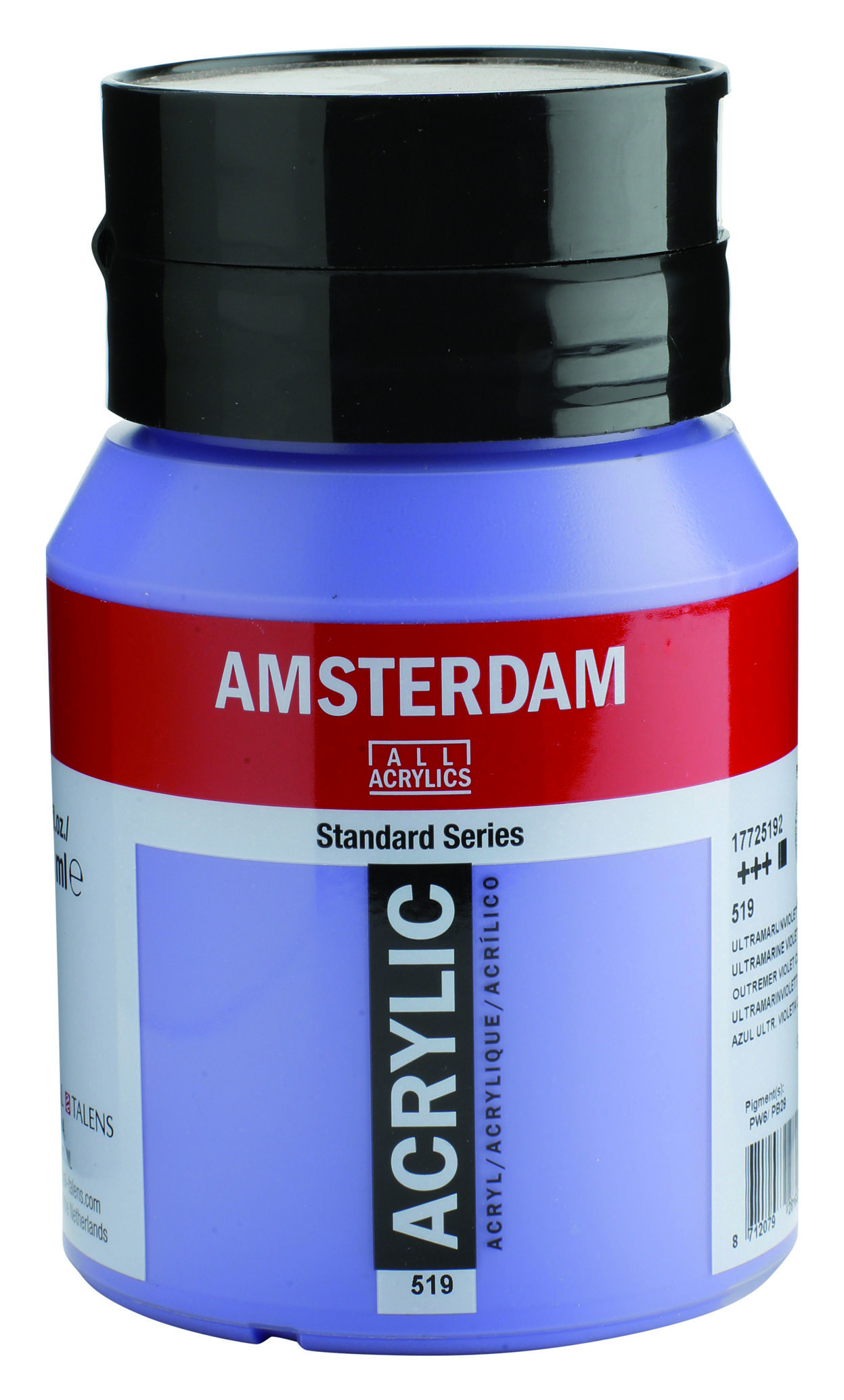 Amsterdam Standard Series Acrylic Jar 500 ml Ultramarine Violet Light