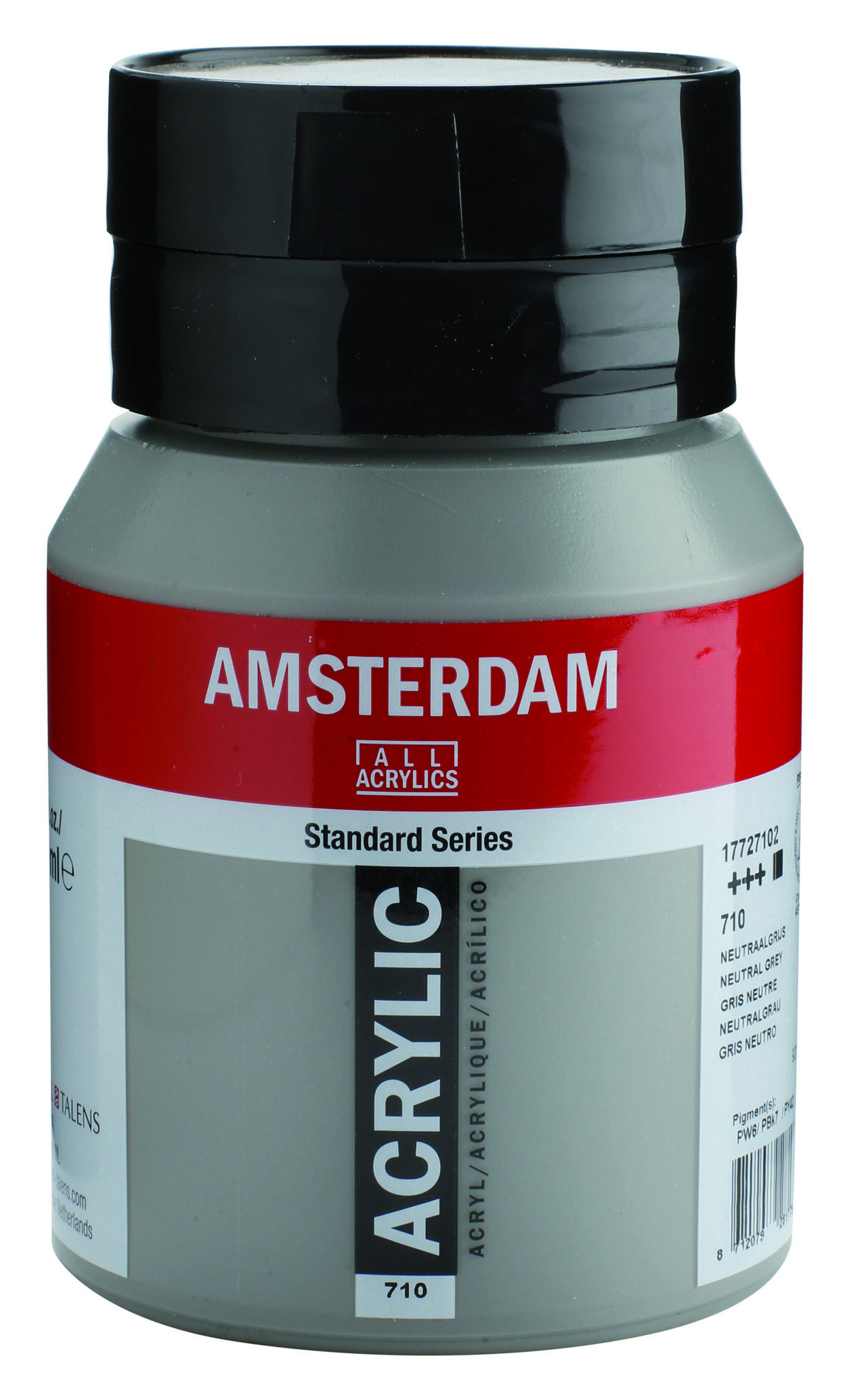 Amsterdam Standard Series Acrylic Jar 500 ml Neutral Grey