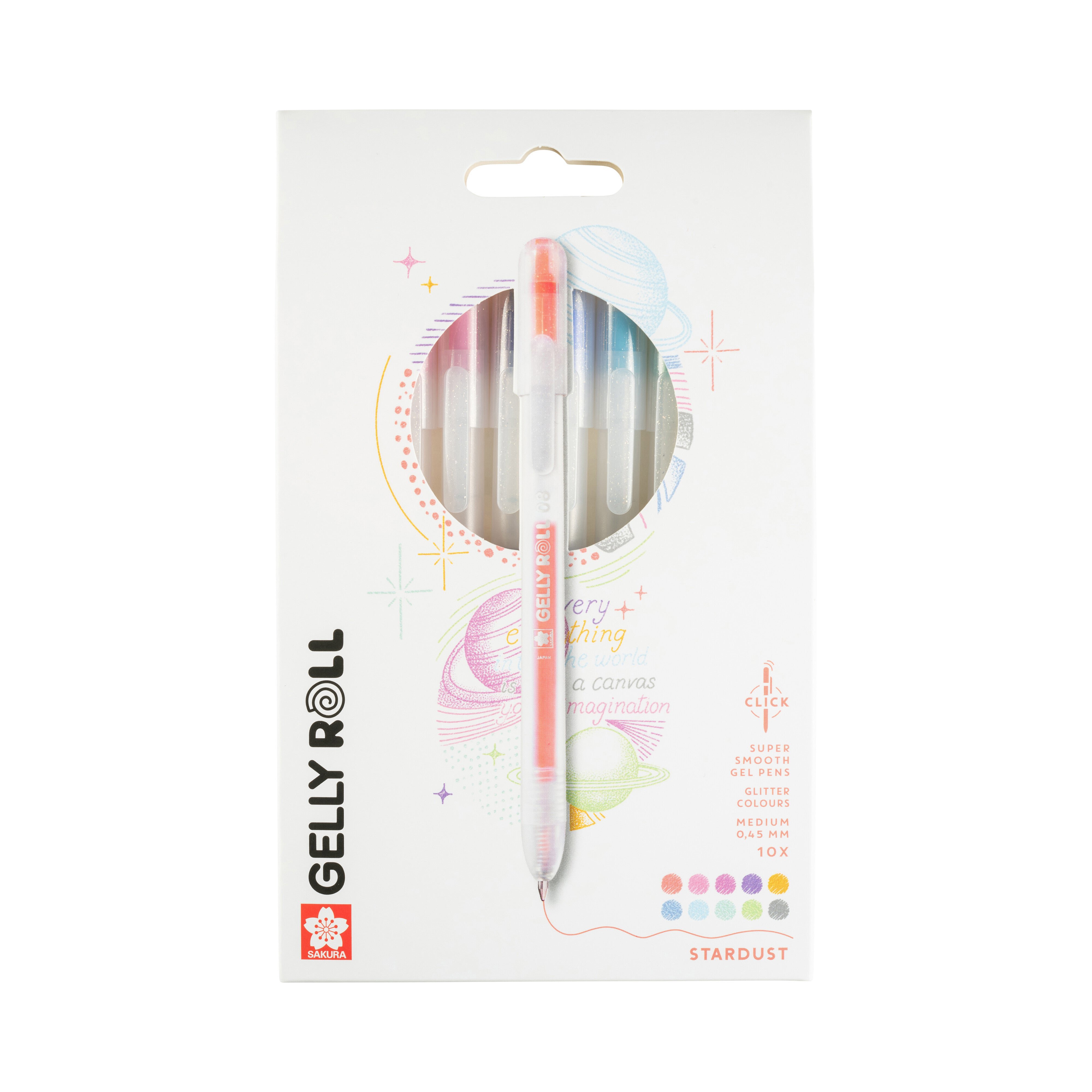Sakura Gelly Roll Stardust Retractable Glitter Gel Pens 10-Pack
