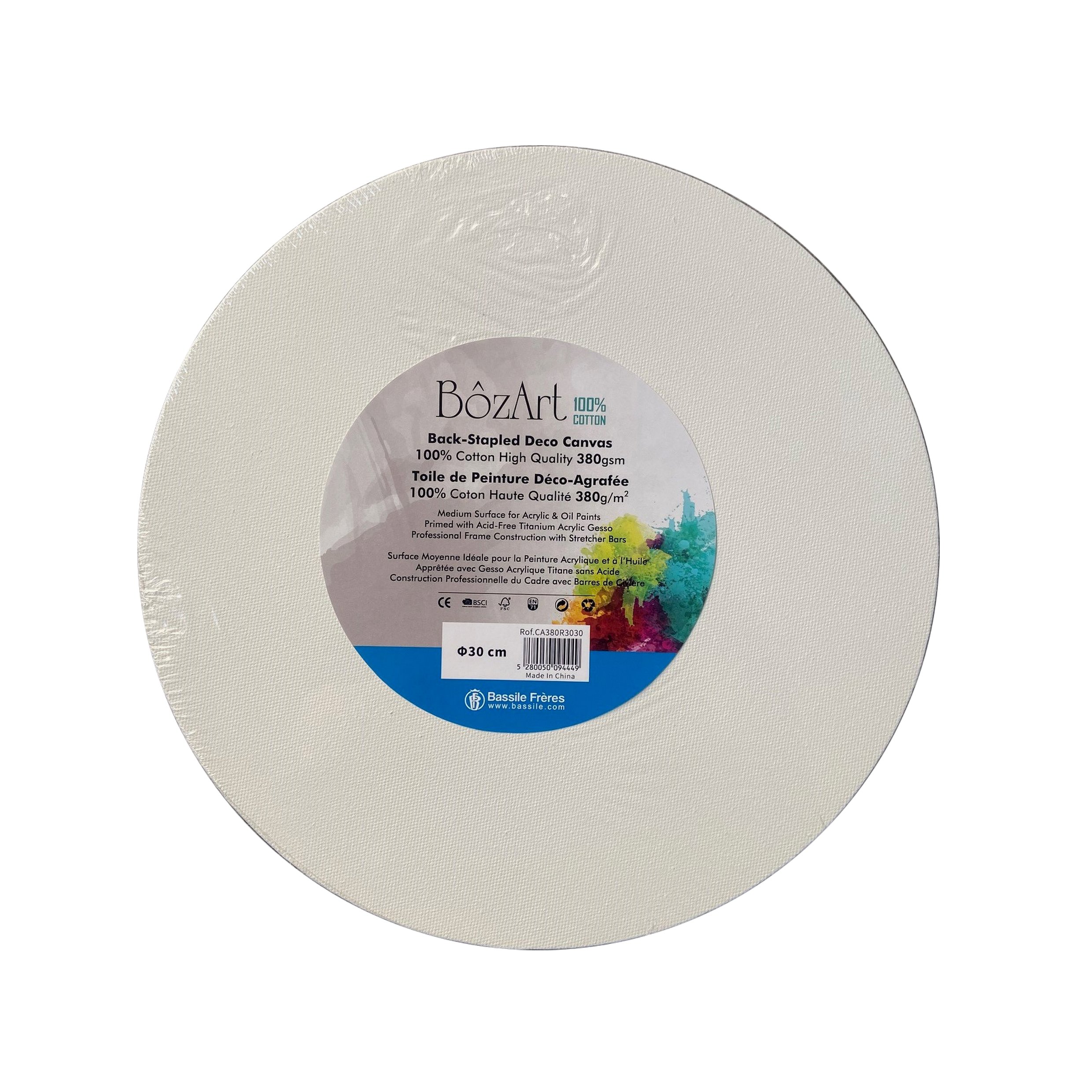 Bozart Canvas 380g 100% Cotton Round 30x30x1.5cm