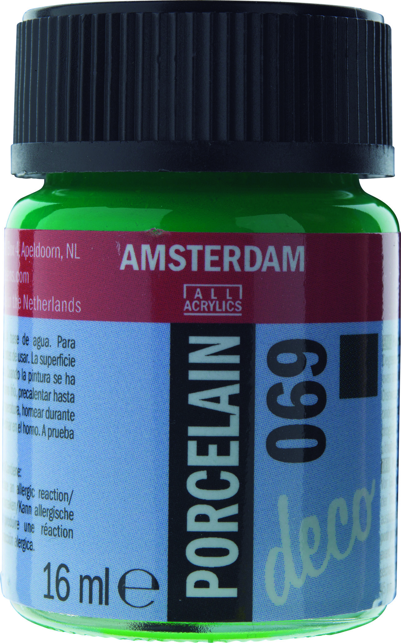 Amsterdam Acrylics Porcelain Paint Opaque Bright Green 16ml