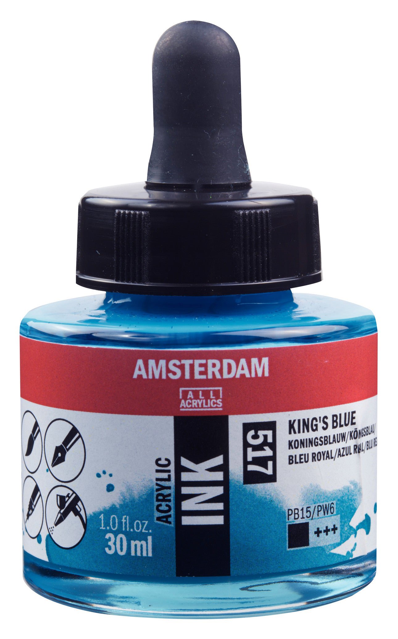 Amsterdam Acrylic Ink Bottle 30 ml B King's Blue