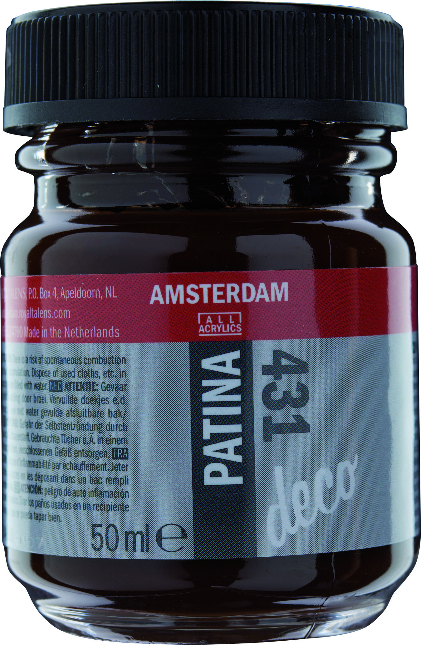 Amsterdam Acrylics Patina Paint Antique Brown 50ml
