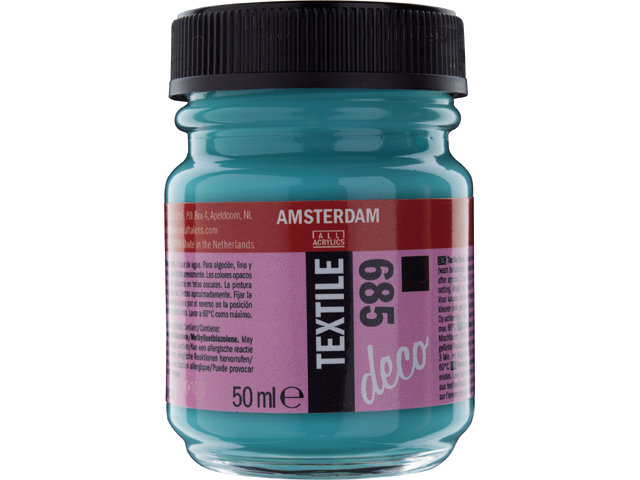 Amsterdam Acrylics Textile Paint Opaque Turquoise 50ml