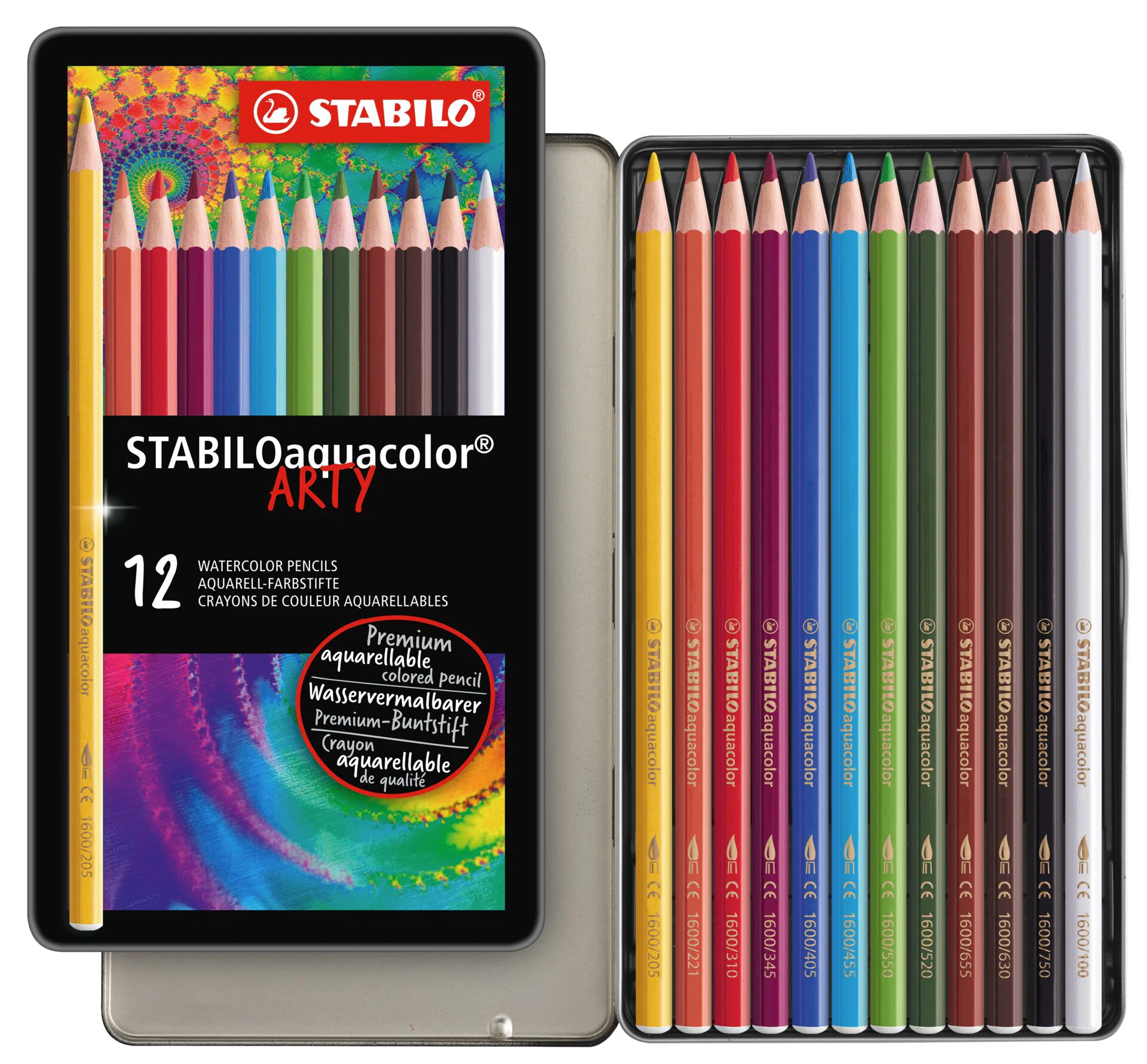 ARTY Aquacolor Metal Box 12 Pieces