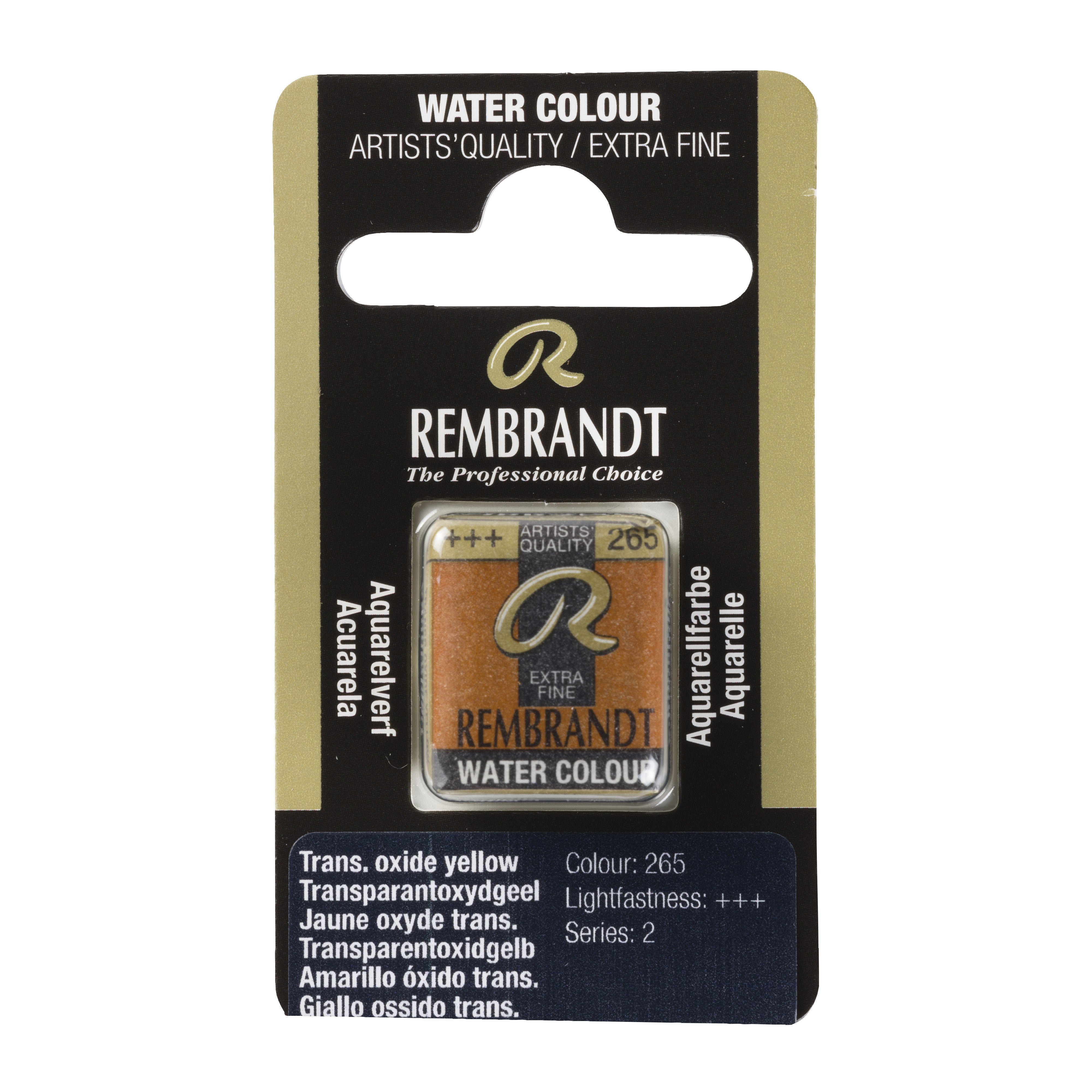 Rembrandt Watercolour Pan B Transparent Oxide Yellow 1 piece