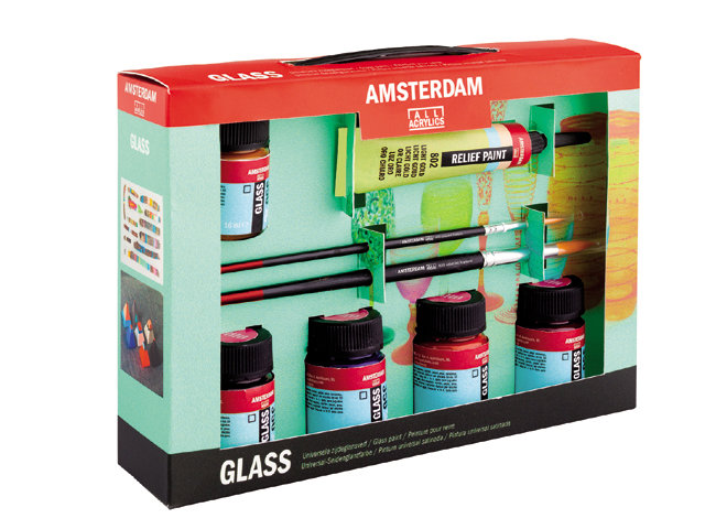 Amsterdam Acrylics Glass Paint Starter Set