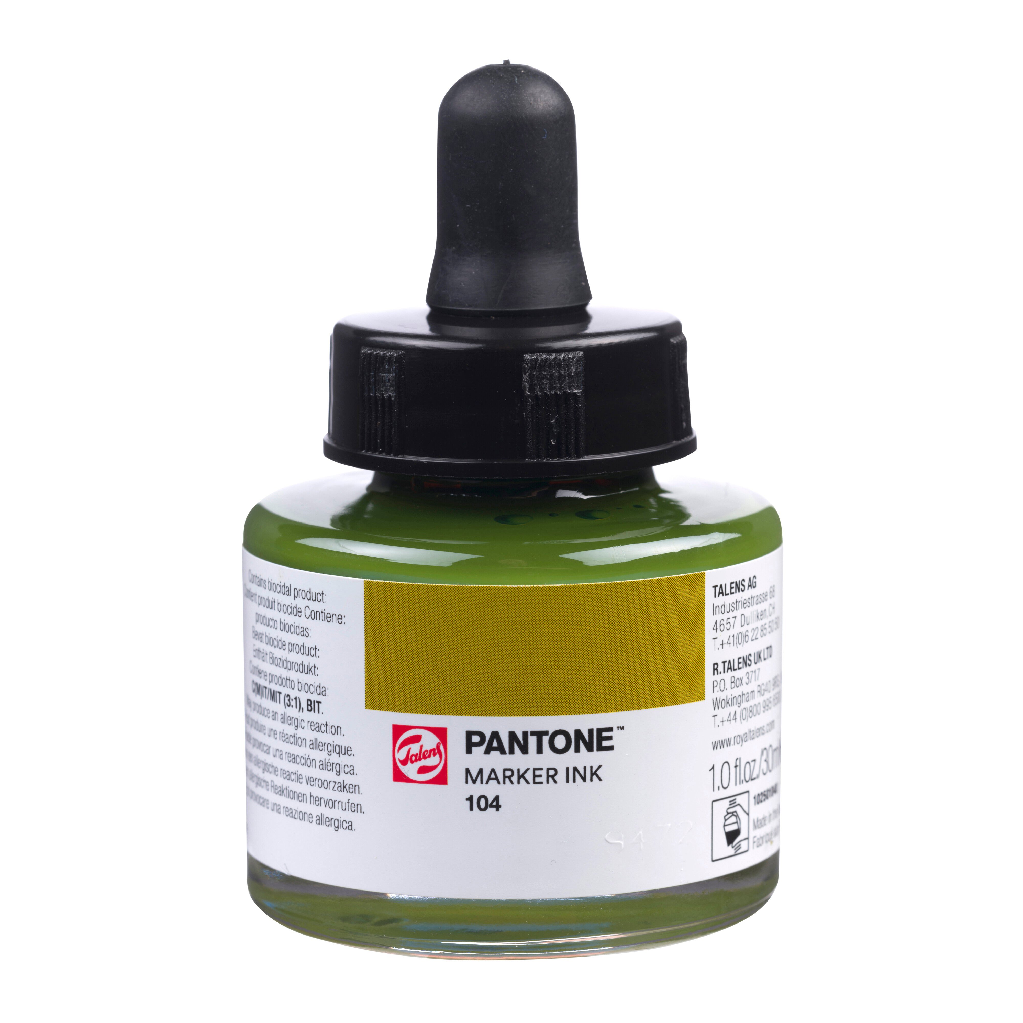 Talens Pantone Marker Ink 30ml Mustard Gold