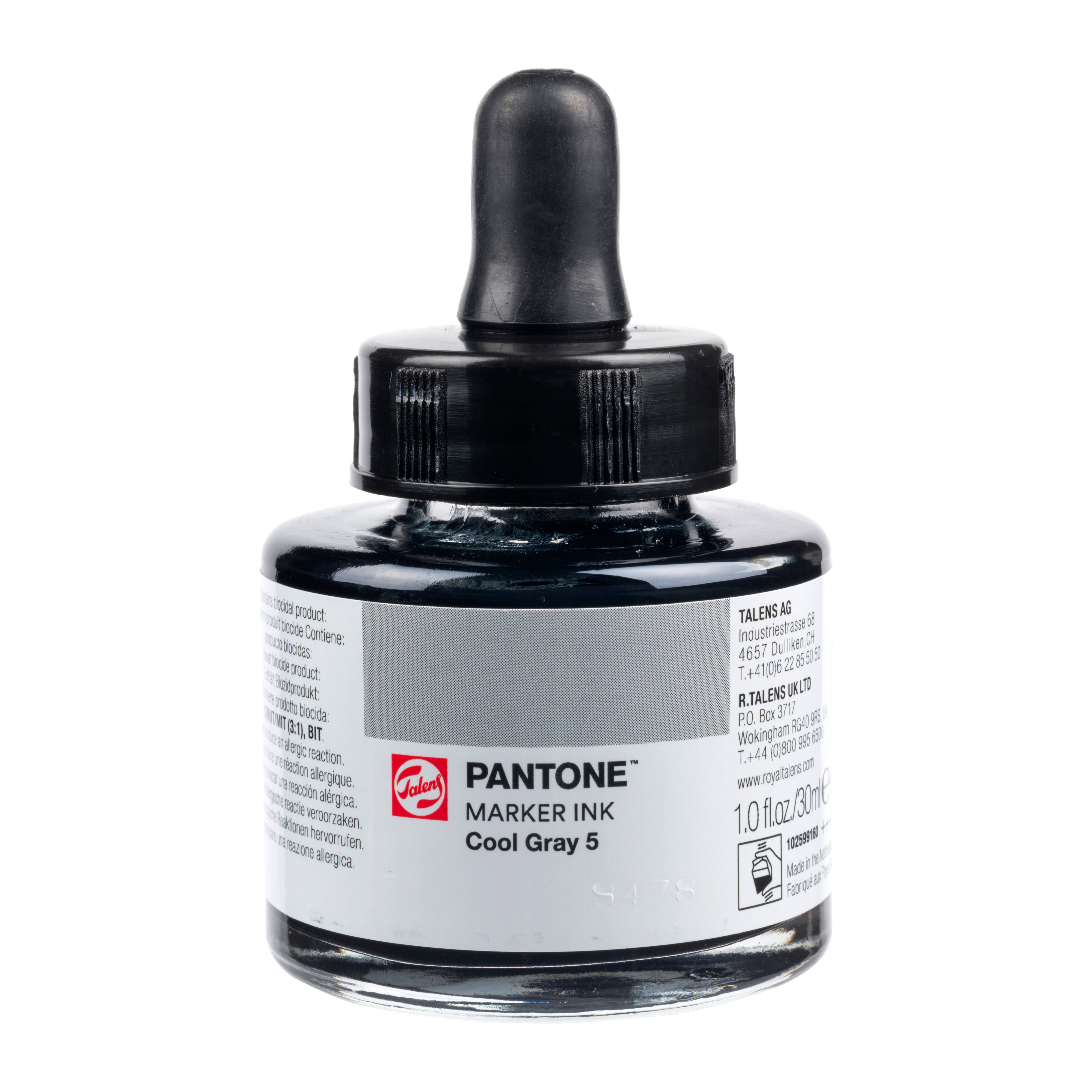 Talens Pantone Marker Ink 30ml Ash Gray