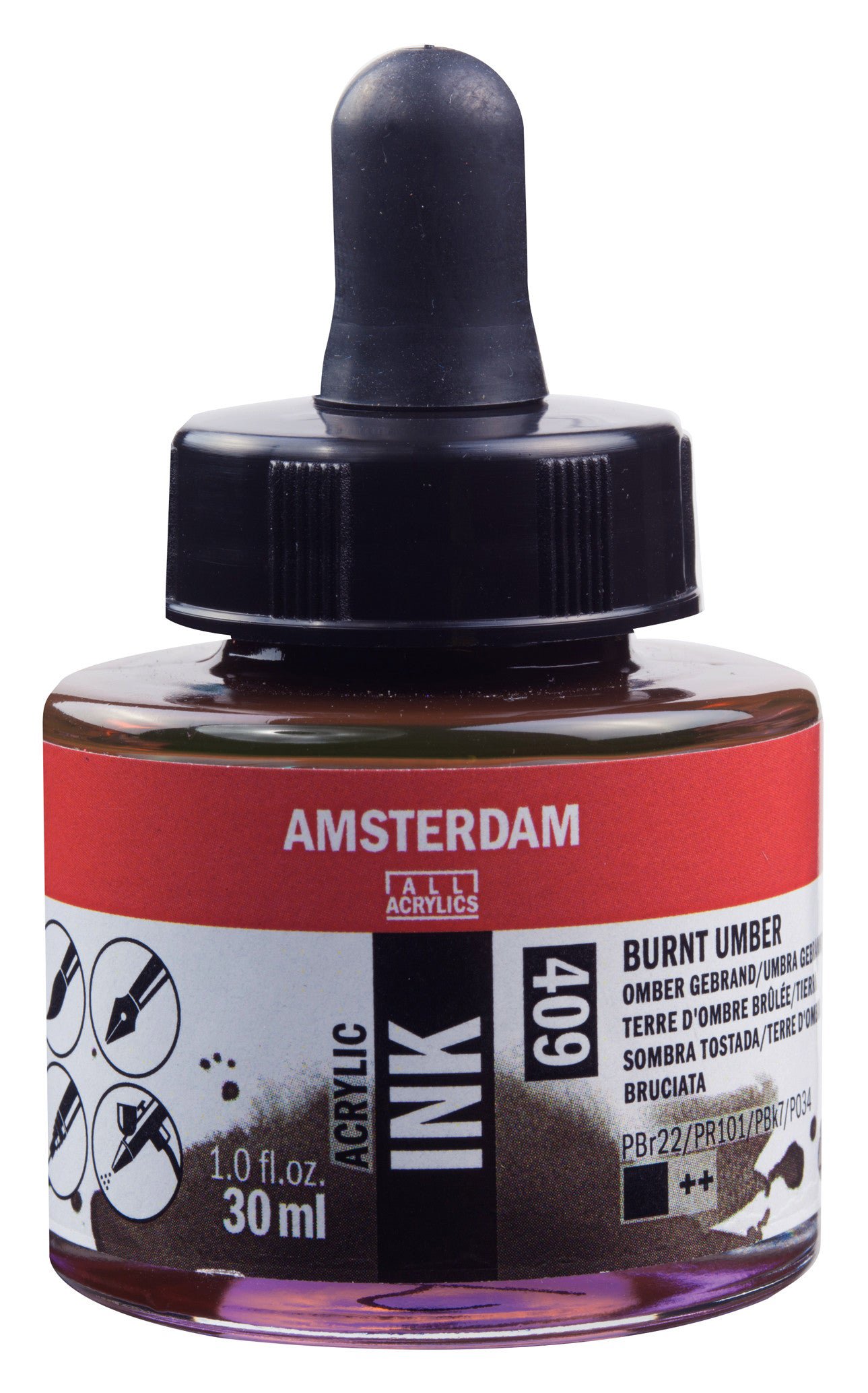 Amsterdam Acrylic Ink Bottle 30 ml B Burnt Umber