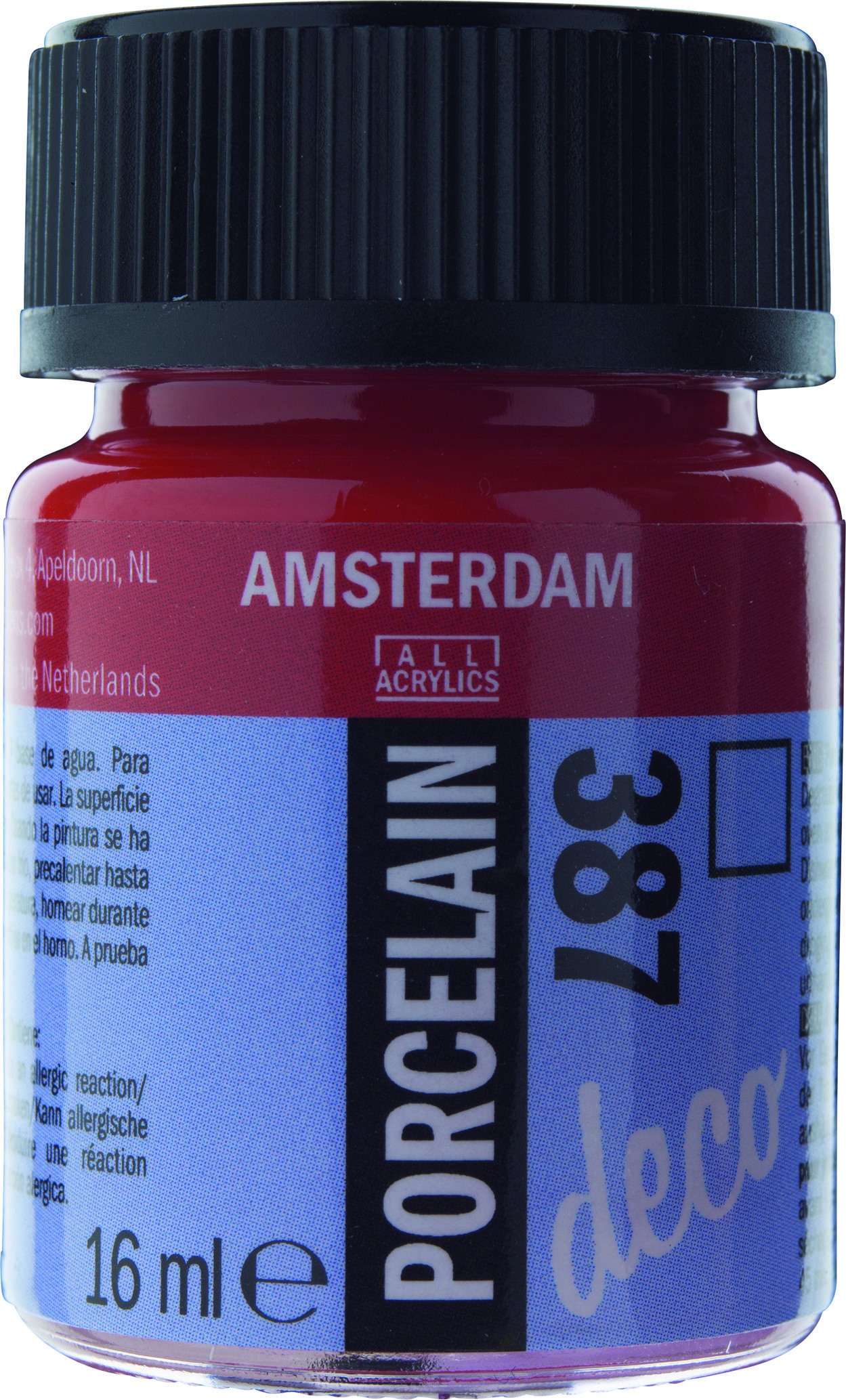 Amsterdam Acrylics Porcelain Paint Bright Red 16ml