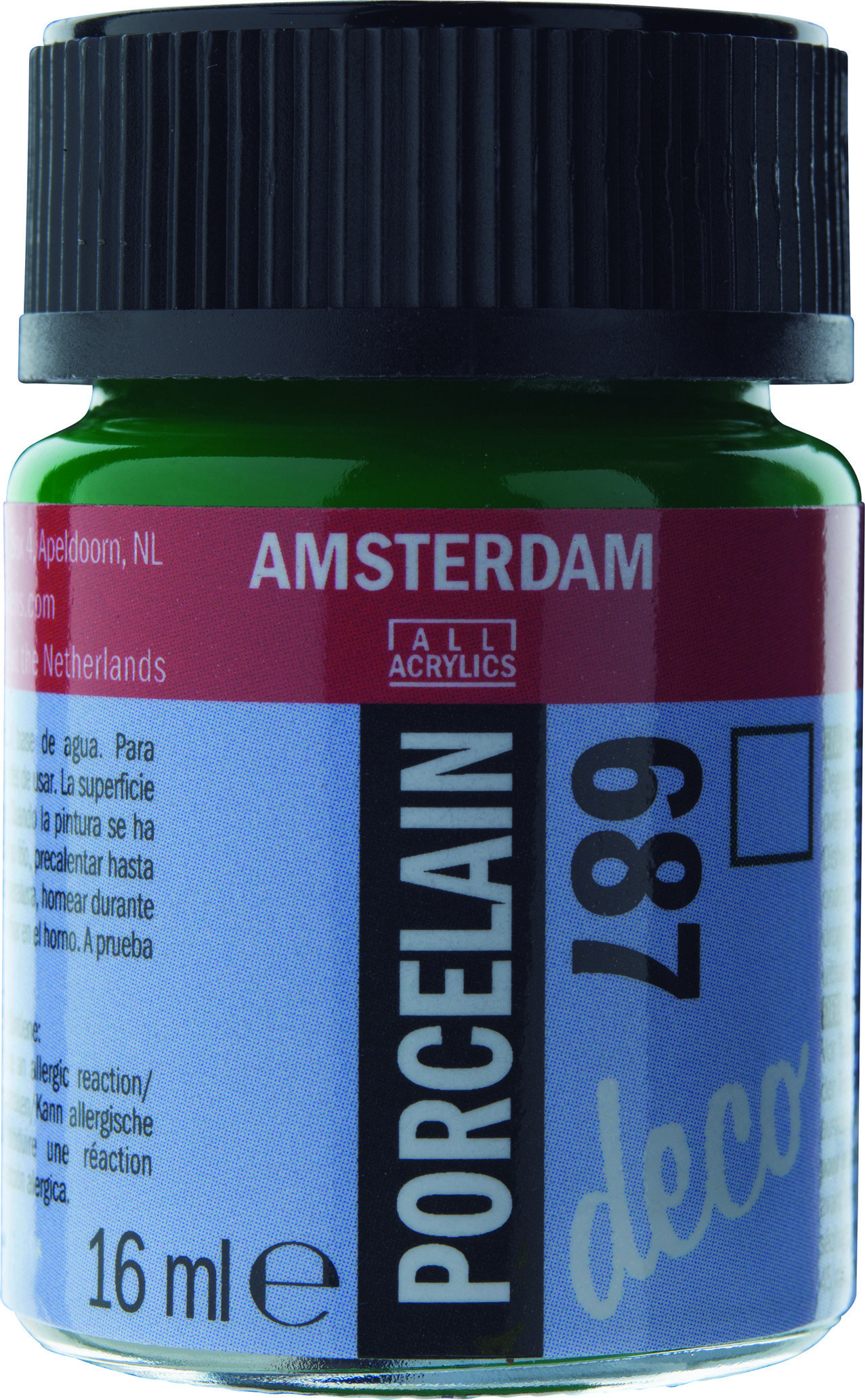 Amsterdam Acrylics Porcelain Paint Bright Green 16ml