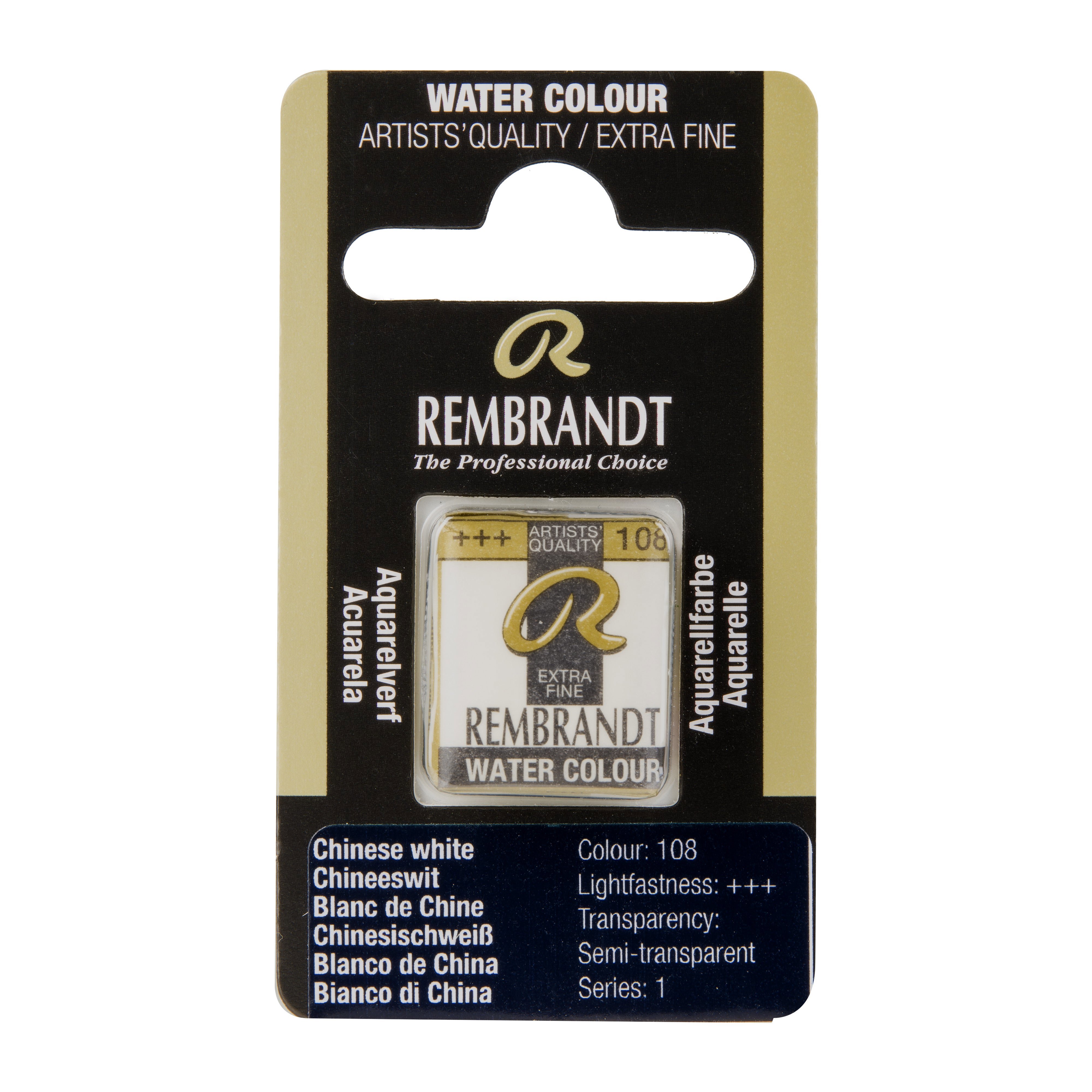 Rembrandt Watercolour Pan Chinese White 1 piece