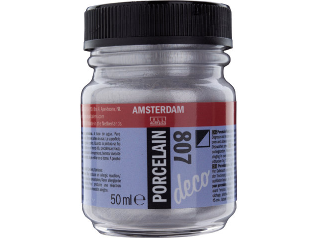 Amsterdam Acrylics Porcelain Paint Opaque Silver 50ml