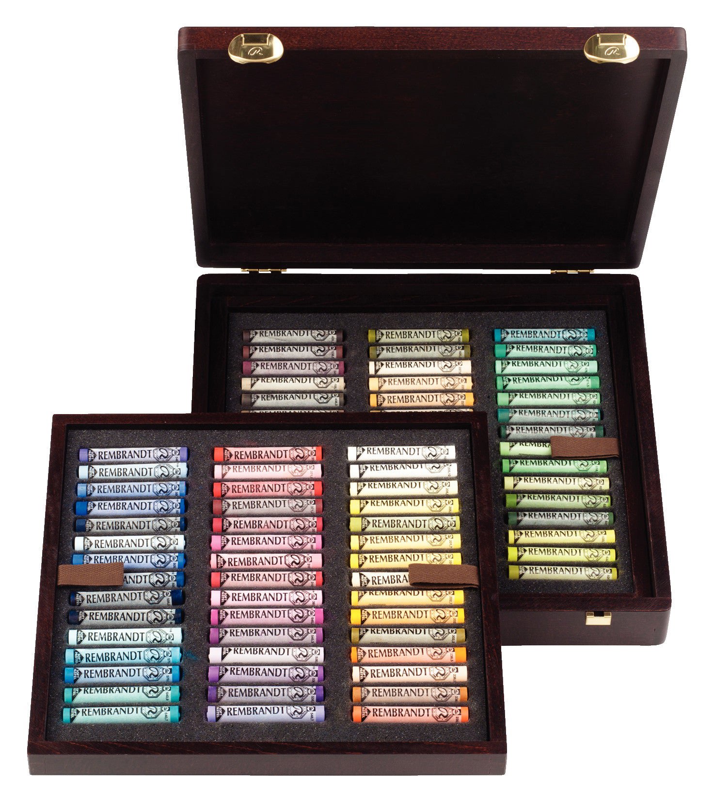 Rembrandt Soft Pastel Wooden Box Set Professional Landscape Selection 90 Whole Pastels