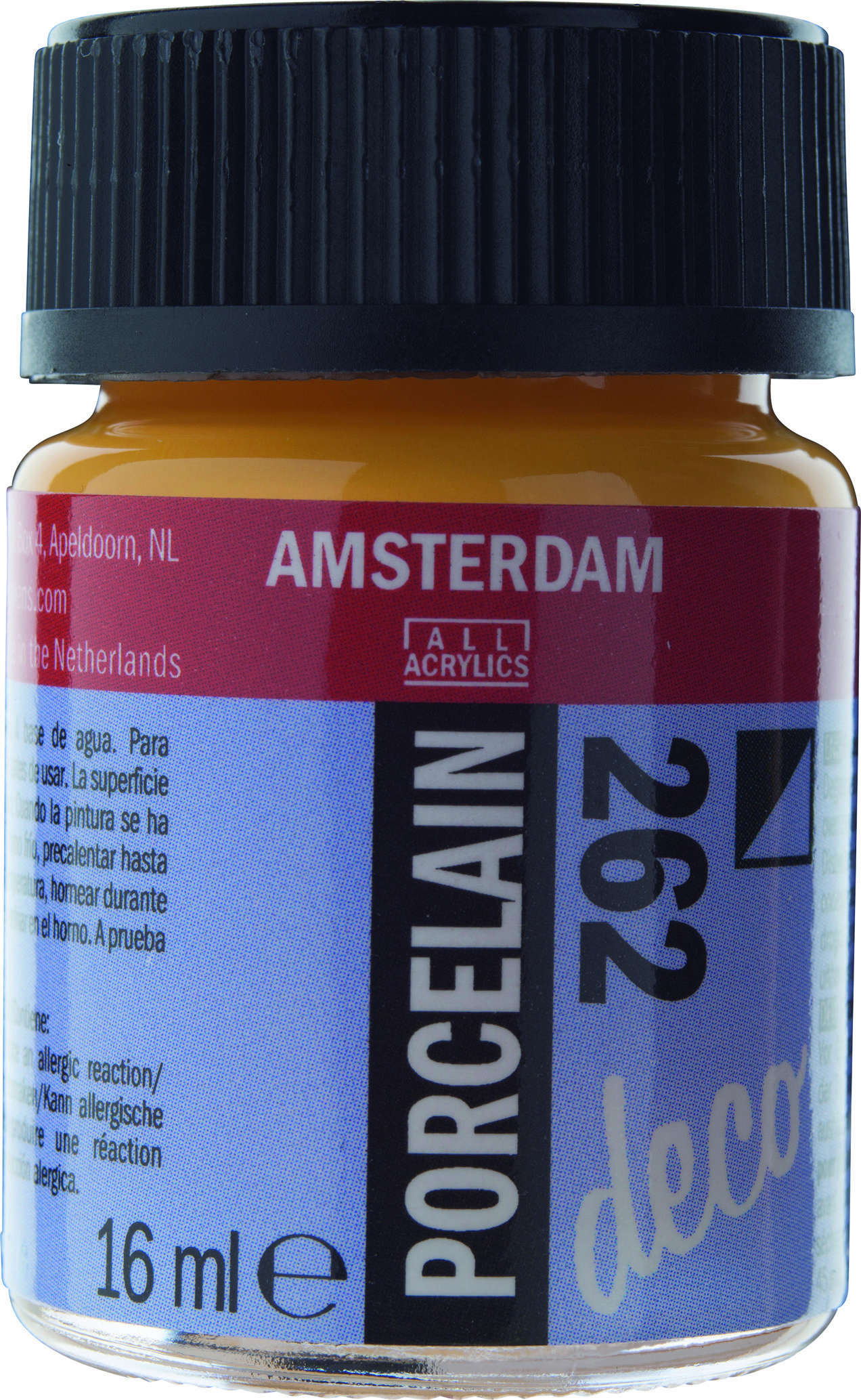 Amsterdam Acrylics Porcelain Paint Opaque Gold Yellow 16ml