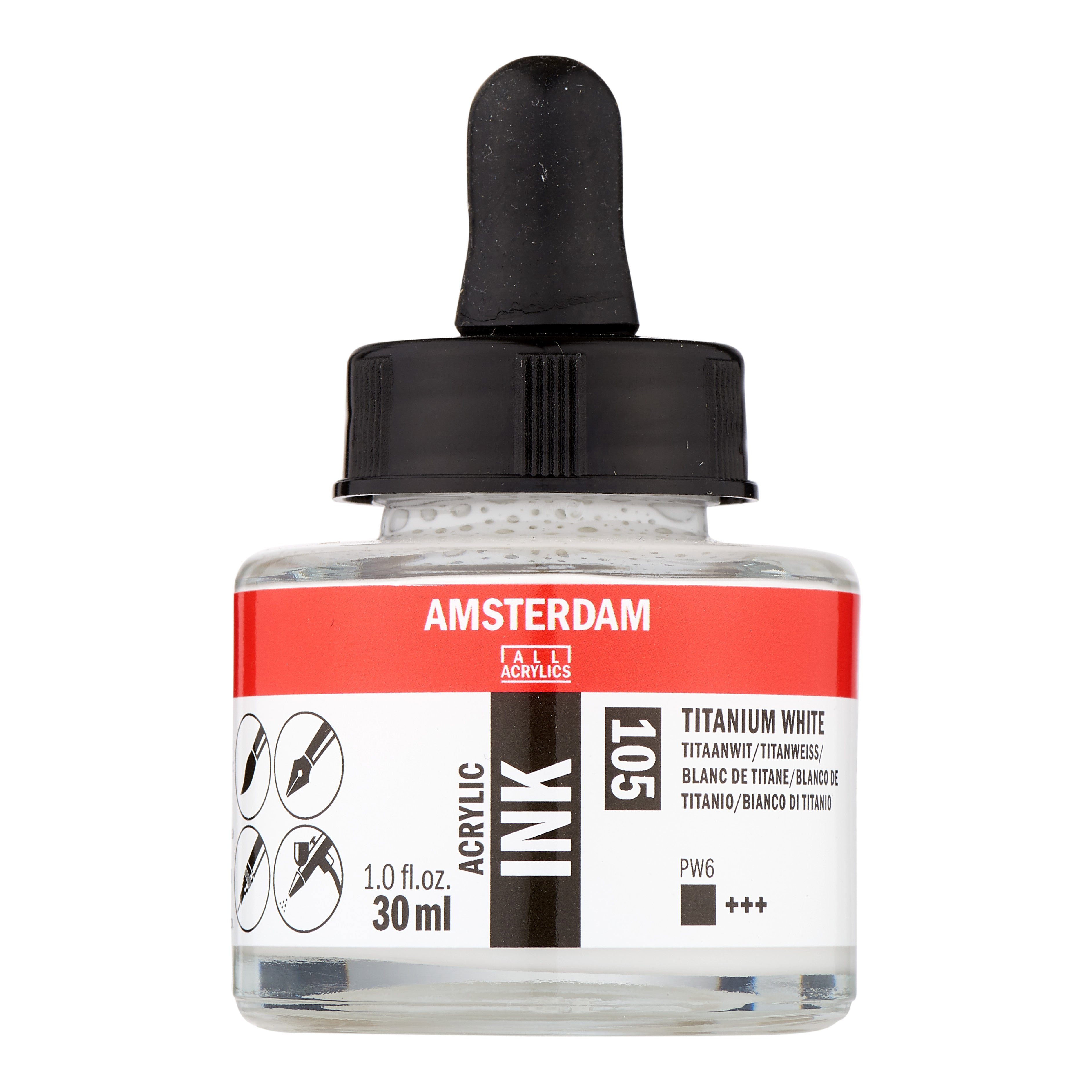 Amsterdam Acrylic Ink Bottle 30 ml Titanium White