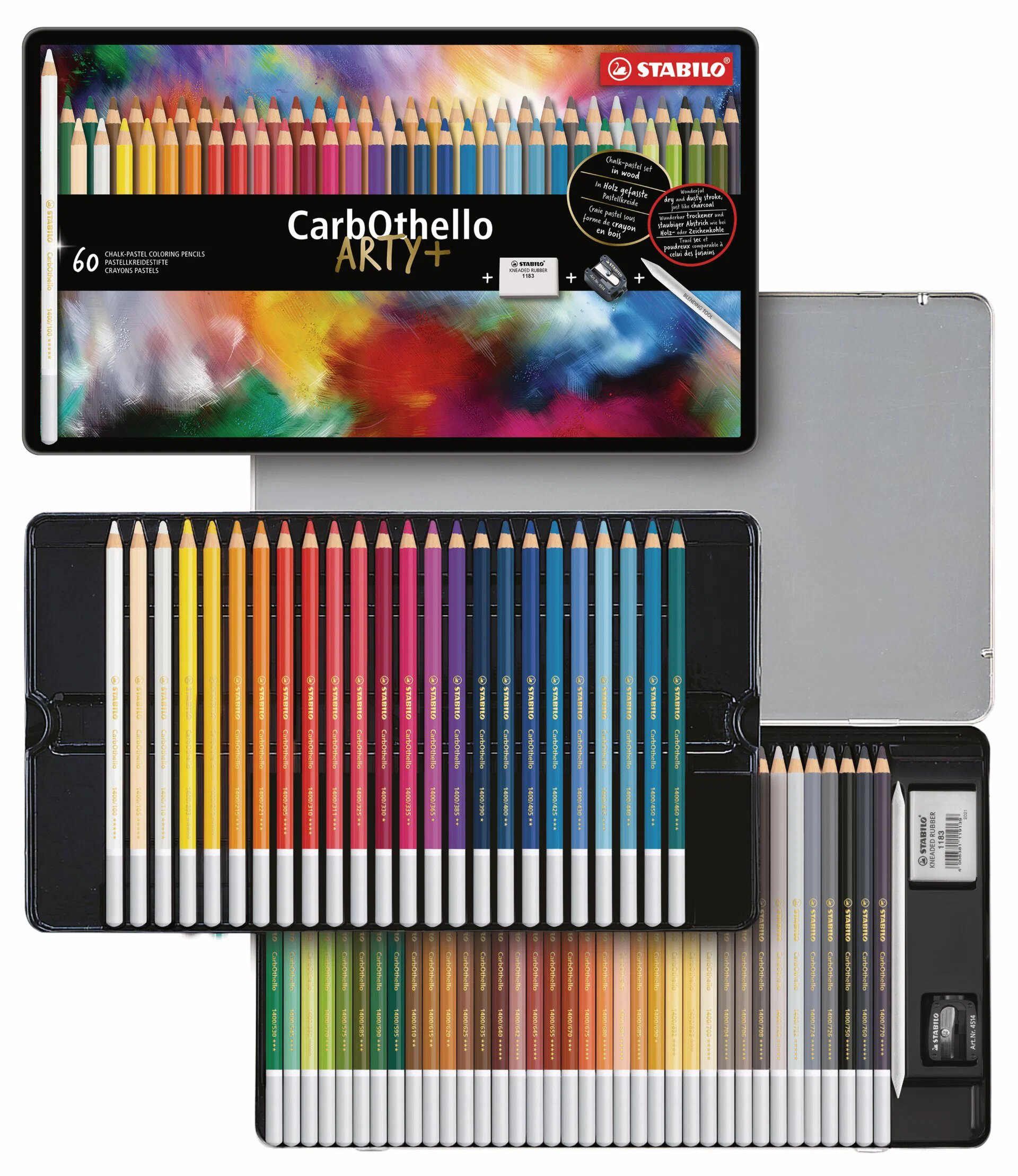 CarbOthello Pencil Wooden Box 60 Colors