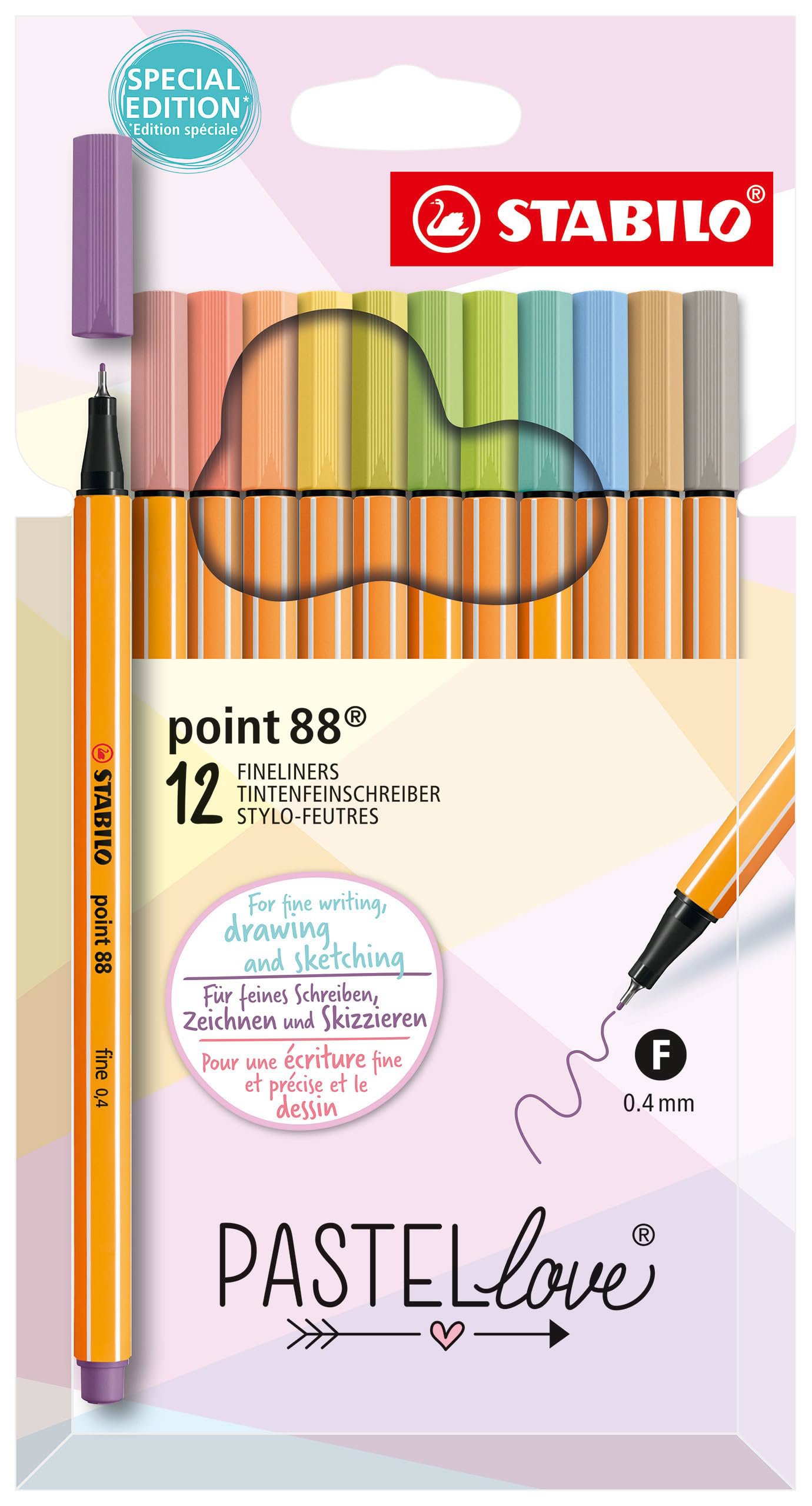 Stabilo Pen 88 Pastellove Wallet 12 Pieces
