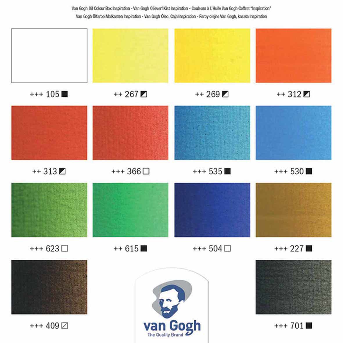 Van Gogh Inspiration Oil Colour Wooden Box Set Thumbnail