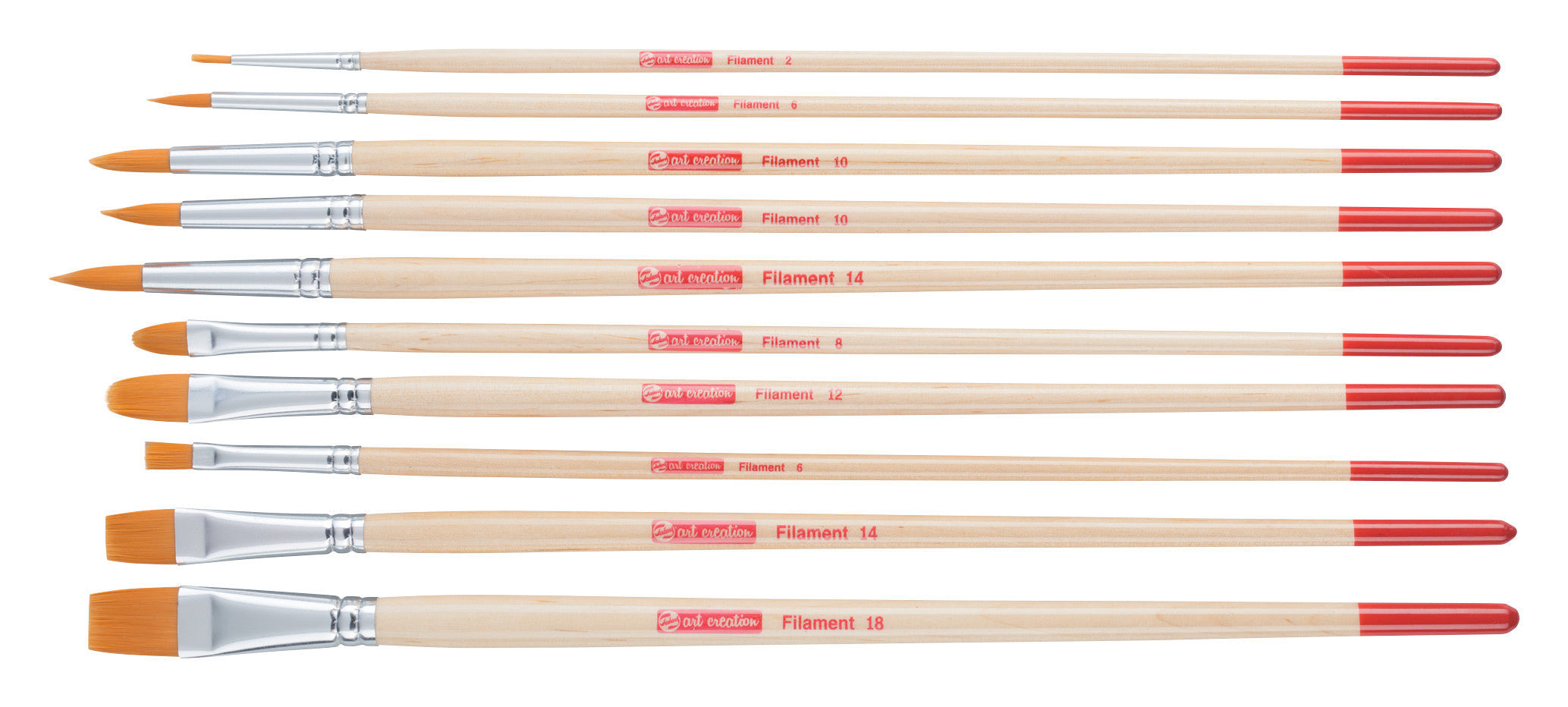 Talens Art Creation Oil & Acrylic Polyester Brush Set 10 Brushes