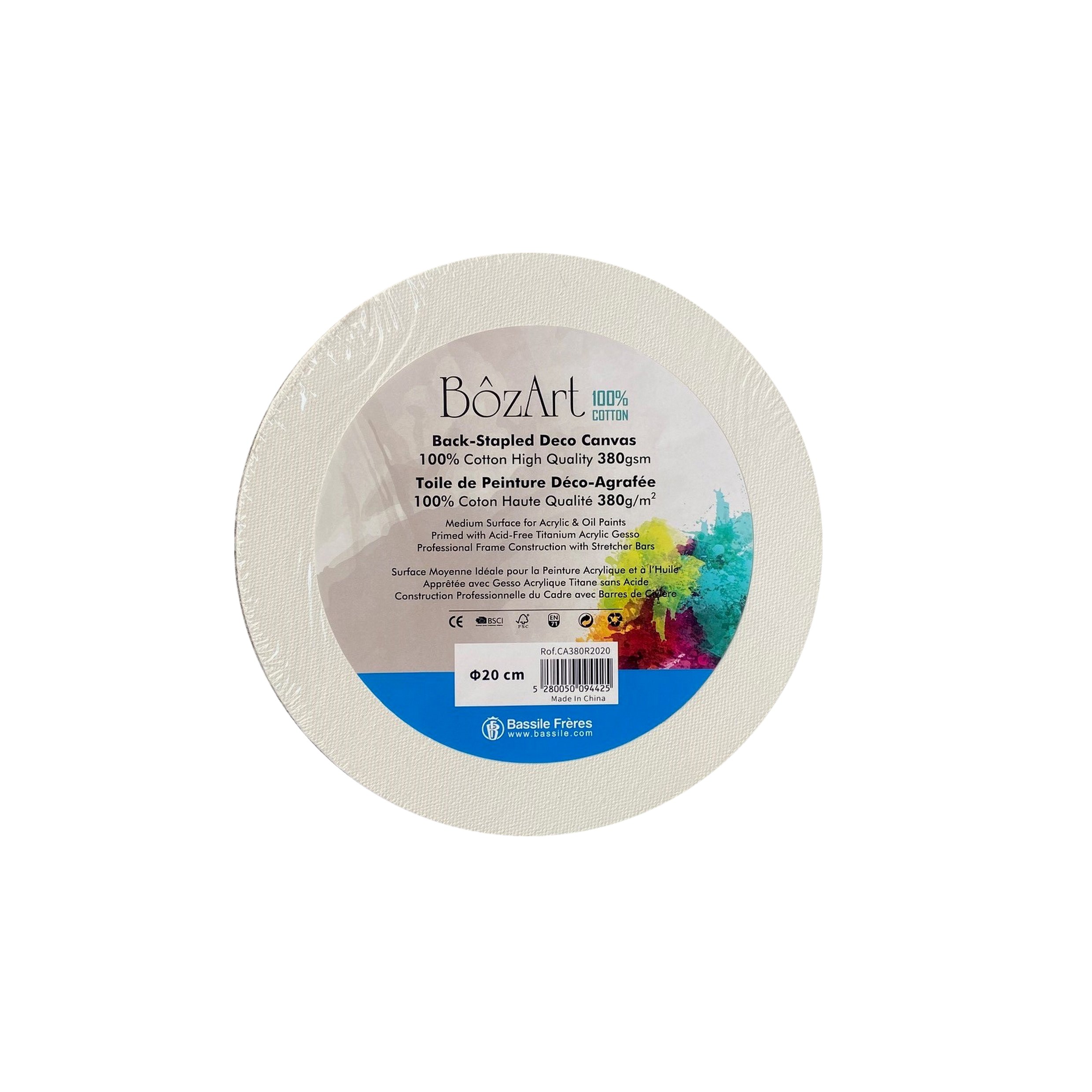 Bozart Canvas 380g 100% Cotton  Round 20x20x1.5cm