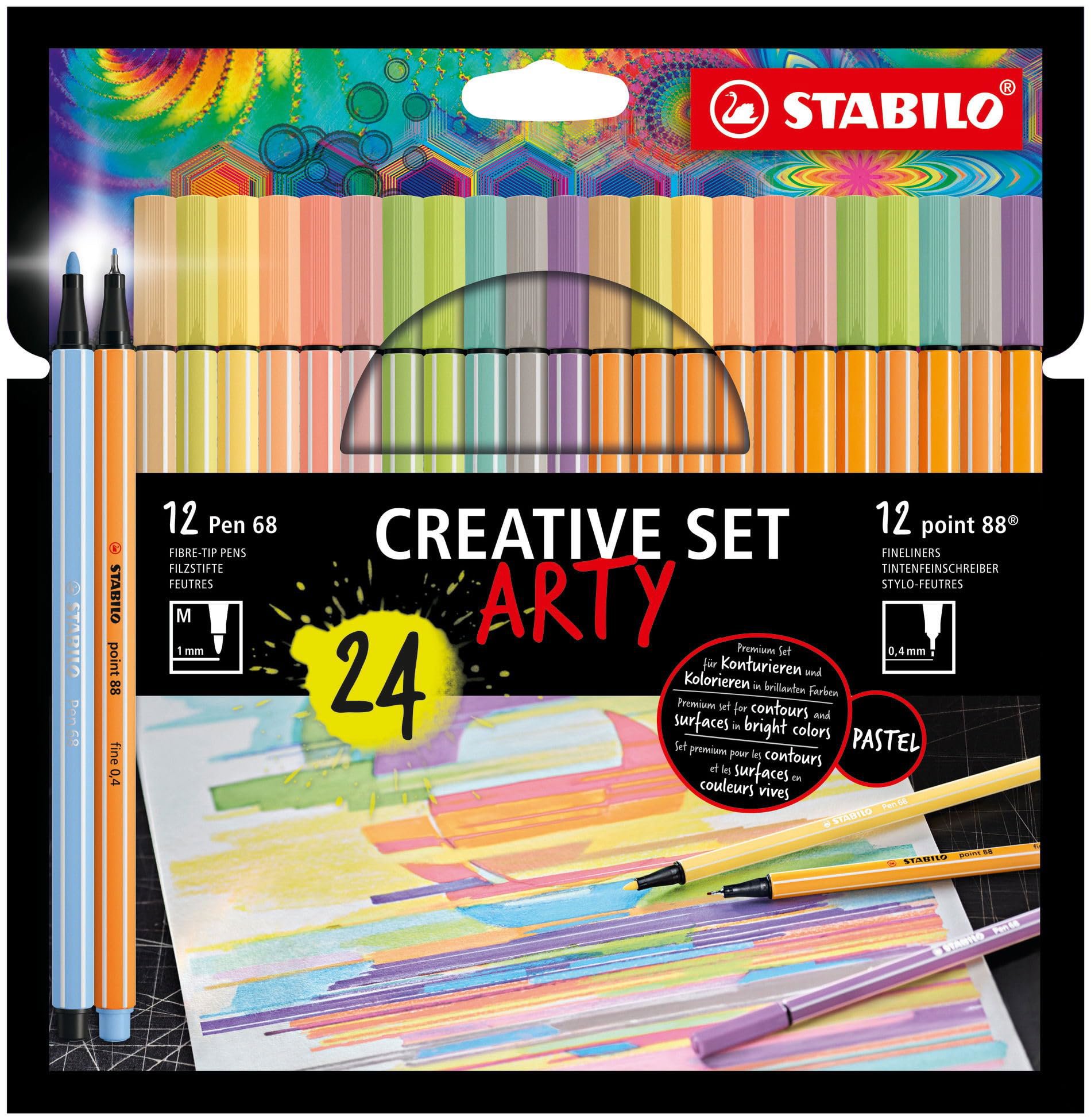 ARTY Pen 68-88 Cardboard Box Pastel Set 24 pieces