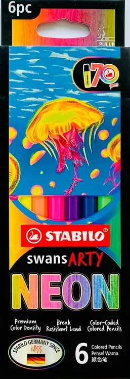 STABILO Swans ARTY Neon 170th Anniversary Limited Edition, set of 6