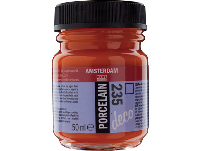 Amsterdam Acrylics Porcelain Paint Orange 50ml